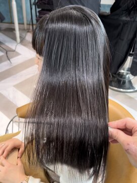 ロンドアベニール 北千住(Lond avenir) イメチェン外ハネボブ美髪ワイドバングレイヤー髪質改善縮毛矯正