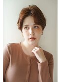くびレイヤーエモージュグレージュカラーくびれショート/吉祥寺