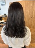 グレージュ×柔らかロング