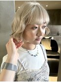 秋色ブリーチ×透明感ホワイトミルクティー◎20代小顔レイヤー