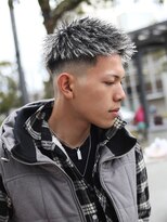 スラッシュ(SLASH)&nbsp;ツイストパーマ/短髪/ホワイトメッシュ/スキンフェード/姫路