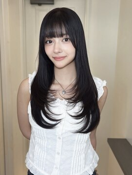 マジコ 天神(Magico) レイヤーカット/暗髪/顔周り/前髪/オリーブ/韓国