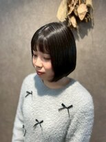 パーミル ルモ クマモト(permille ‰ LUMO Kumamoto) タッセルボブ×縮毛矯正
