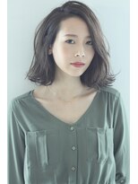 モッズ ヘア 新宿サウス店(mod's hair)&nbsp;暗髪カラー甘めバングのパーマセミディ