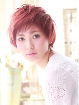 髪質改善と縮毛矯正の専門店 サンティエ(scintiller)&nbsp;【scintiller鹿児島】カジュアルショート×ピンクベージュ