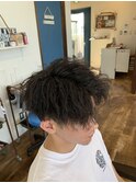 センターパートinツイストスパイラル