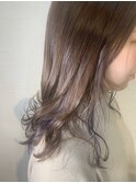 インナーカラー　アッシュバイオレット