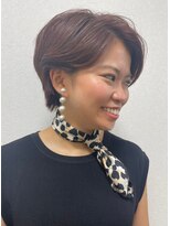 ララ(LALA)&nbsp;前下がりハンサムショート  ココアブラウン 20代30代40代 ht