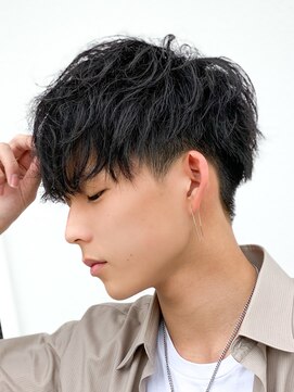 エルマーク(L-MARK) 黒髪マッシュナチュラルマッシュメンズヘア韓国ツーブロック