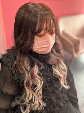 ヴィアンジュ(viange) #ブラウンカラー#シールエクステ#グラデーション風