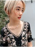 【MANON】刈り上げショートx くすみベージュ 透明感カラー