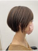 -Ameri-藤川☆ショートボブ×縮毛矯正【浜町/ショート】