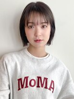 ノイカーム(noi Calm) 顔周りレイヤーカットグレージュカラーくびれボブベージュカラー