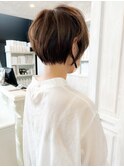 福山caary小顔補正立体40代50代カットショートヘアショートボブ