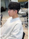 かきあげ毛流れフェザーショート大宮メンズカットパーマ美容室