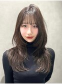 韓国風レイヤーカット顔まわりくびれオルチャン堀江