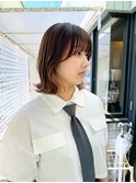 外ハネボブ　顔まわりカット　京都美容室　進詩織