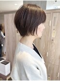 Say.ショートボブホワイトグレージュミニウルフぱっつん前髪