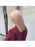 ブリーチリタッチだけで繋げるハイトーンブロンドカラー