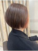 八戸 丸みショートボブ インナー アッシュベージュ 30代40代