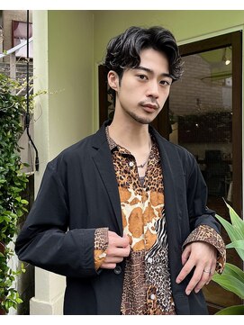 グリーンミドル(GREEN middle) メンズカット/メンズパーマ/メンズショートパーマ/アップバング