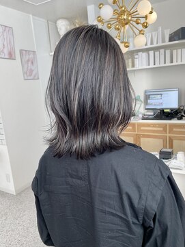 ユラギフロムユイマァル 水島店(YURAGI from YUIMARL) 30代40代ミディアム白髪ぼかしハイライト白髪染め岡山レイヤー