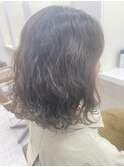 ミディアムヘア×パーマ