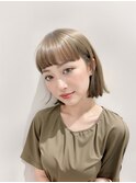 20代30代40代 透明感サイドバング大人ボブ#9