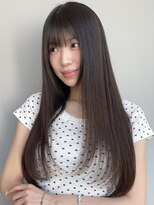 トリッカ シブヤ(TRICCA SHIBUYA)&nbsp;レイヤースタイルロングヘアブルージュグレージュ透明感艶カラー