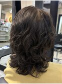 ＊くびれミディアムウルフパーマヘア！ミディアムレイヤーパーマ