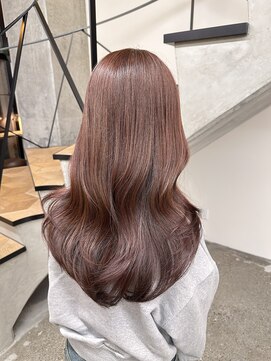 ミリ(mm) レイヤーカット ピンクブラウン カラー 韓国 髪質改善 仙台