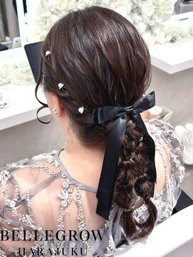 ベルグロー 原宿(BELLEGROW) ポニー編みおろしヘア