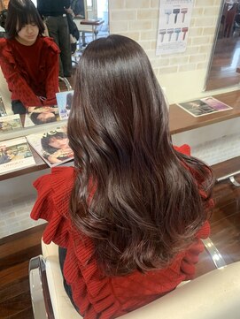 ヘアースペースブルーム プリュス 石橋店(HAIR SPACE BLOOM plus) レッドブラウン/レイヤーカット/艶髪/韓国ヘア