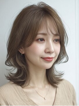 ハーツ(Heart's) 白髪ぼかし似合わせ大人ミディアムレイヤー30代40代50代60代◎