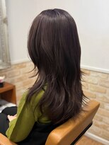 カミケン 黒岩店 kamiken・ 透明感ラベンダーカラー×セミロング【カミケン黒岩店/福島】