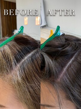バームヘア(balm hair) 髪質改善カラー白髪ぼかしハイライト大人ショート◎秋カラー