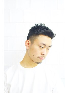 メリケンバーバーショップ フクオカ(MERICAN BARBERSHOP FUK) サイドパートショートテクノセミウェットワイルドツーブロック15