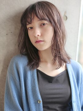 アンドレイ 表参道(andrey) 【ANDREY 宮村】レイヤーミディアムシースルーバング