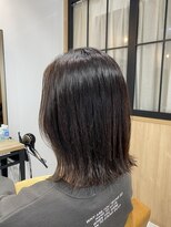 テラスヘア 新潟駅南(TERRACE hair)&nbsp;縮毛矯正ストレートで手にいれる切りっぱなしボブ♪
