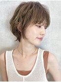 大人のふわくしゅショートパーマ☆マロンベージュ