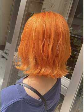 ルフレ 新宿歌舞伎町店(Reflet) オレンジカラー/韓国/ハイトーン/髪質改善/ヘアエステ/ブリーチ