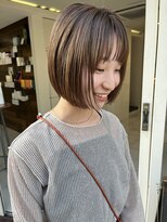 シエル バイ ケンジ 登戸 生田(CIEL by KENJE)&nbsp;★くびレイヤーエモージュ前髪マチルダボブインナーグレージュ