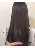 大人可愛い透明感立体感ヘアカラー×エアストレート