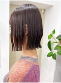 Say.切りっぱなしボブレイヤー黒髪似合わせカットミディアム青山