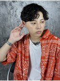 波巻きパーマ