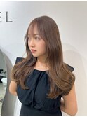 三重桑名韓国レイヤーカット顔周りレイヤーボブベージュカラー