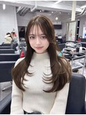 ダブルカラーレイヤーカットブリーチなしダブルカラー
