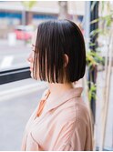 ナチュラル大人ストレートボブ【卵型】