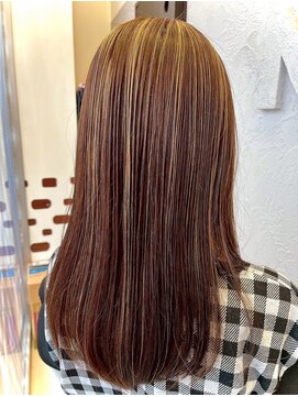 ヘアショップエヌアンドエー 久喜 栗橋店(hairshop N&A) 艶と立体感のストレートロング/ブリーチ/ハイライト/Wカラー