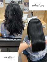 ヌープヘアーアイス(NUUP.hair ici)&nbsp;【劇的変化】美髪縮毛矯正Before→After◎